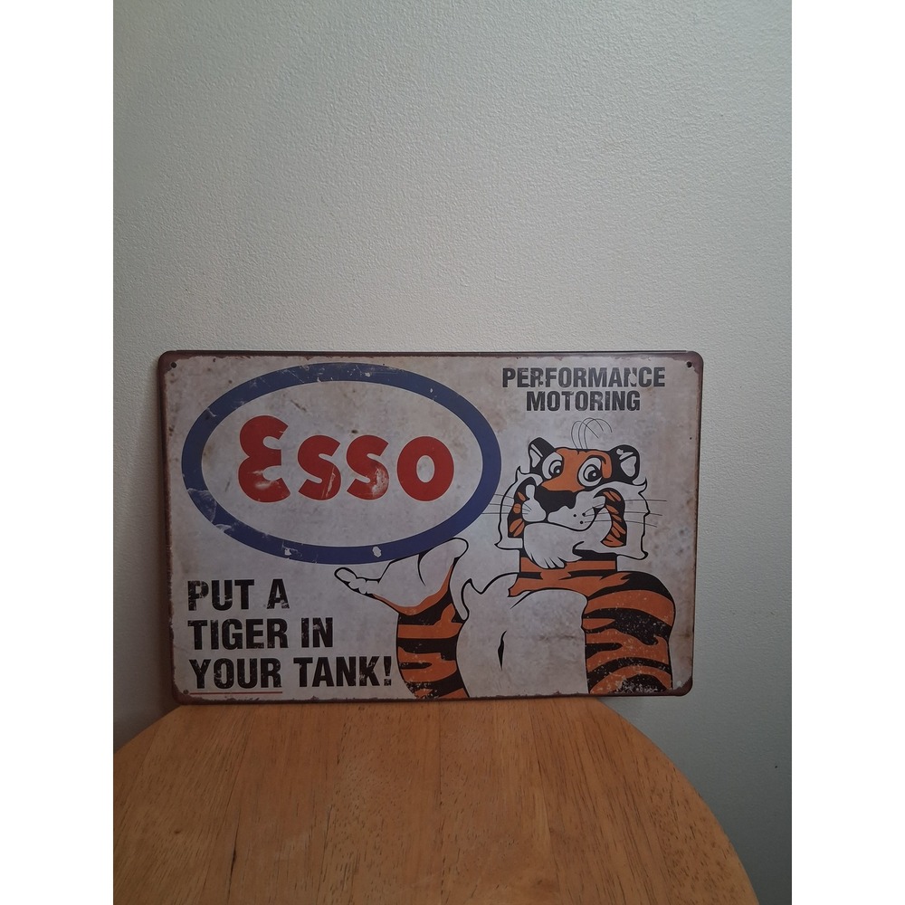 Esso Gas Put a Tiger in Your Tank Vintage Style Metal Sign Performance Motoring